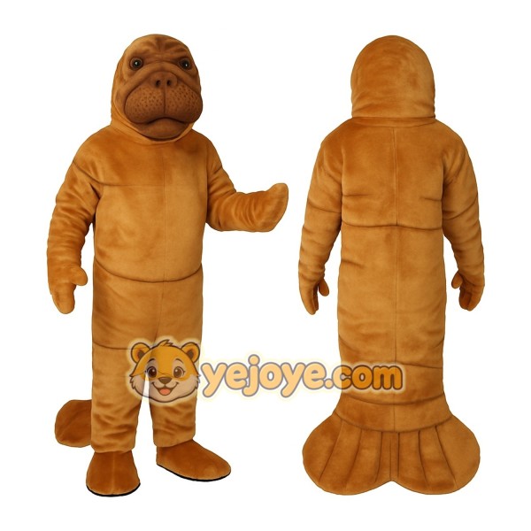 Brown Seal Mascot Costume