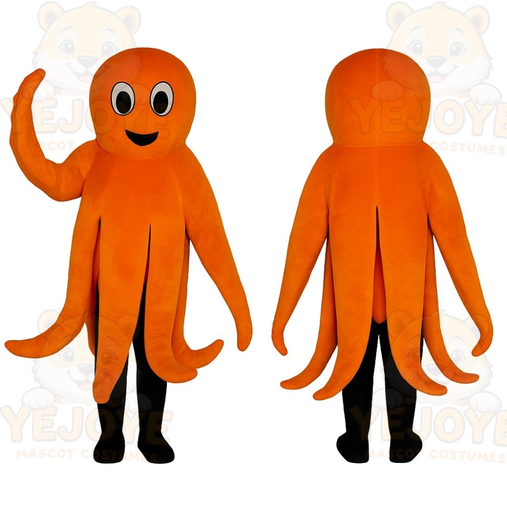 Orange Octopus Mascot Costume