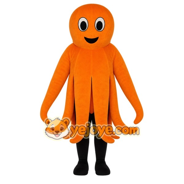 Orange Octopus Mascot Costume