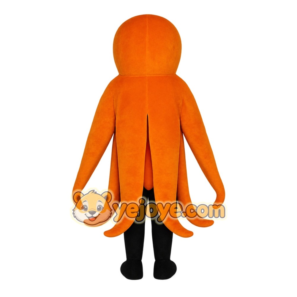 Orange Octopus Mascot Costume Orange Octopus Mascot Costume