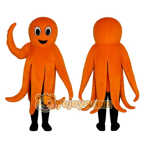 Orange Octopus Mascot Costume