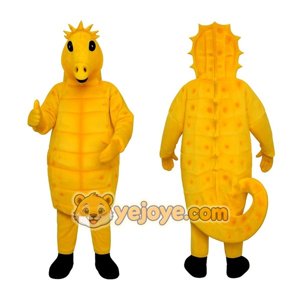 Yellow Seahorse Mascot Costume