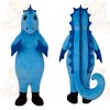 Blue Seahorse Mascot Costume