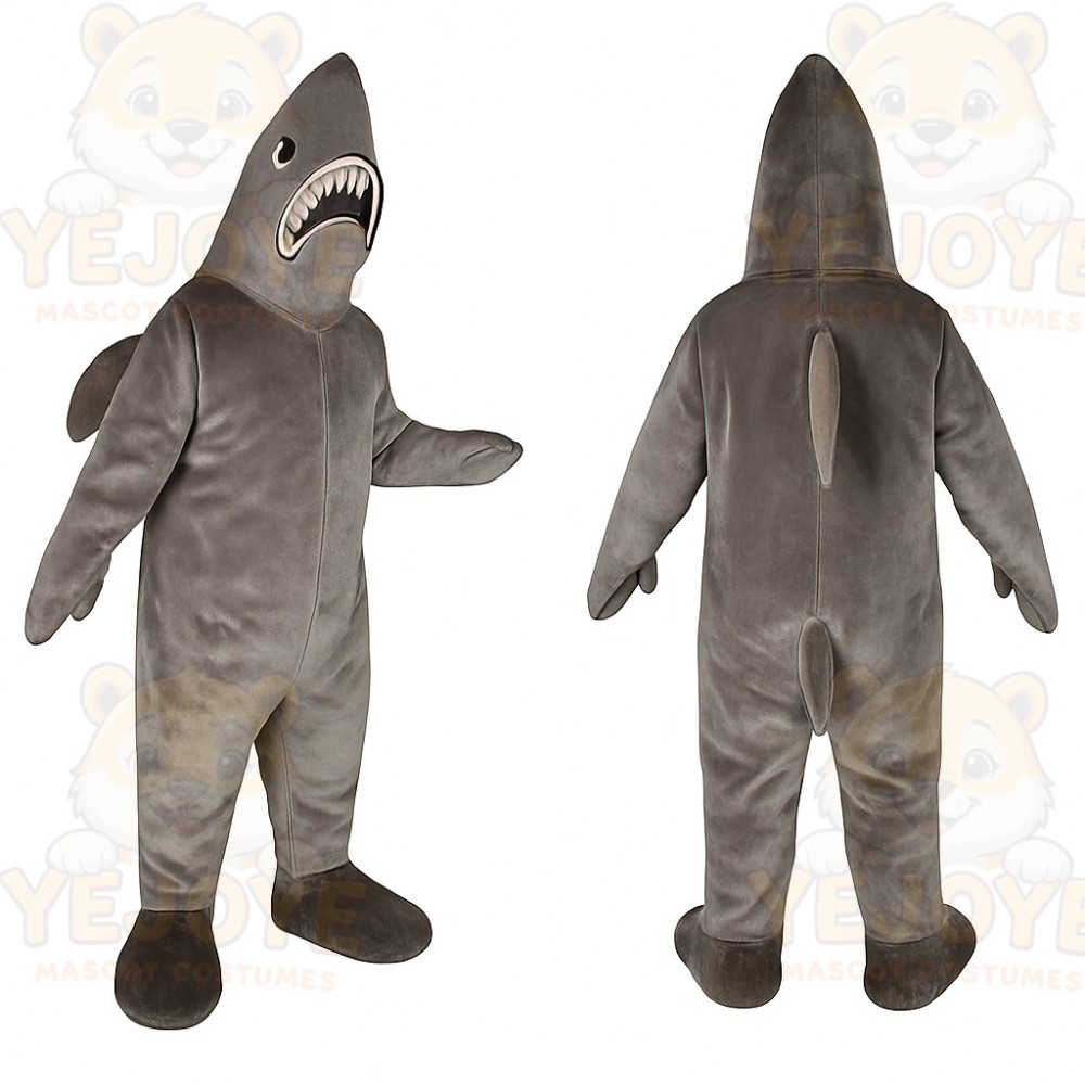 Gray Shark Mascot Costume