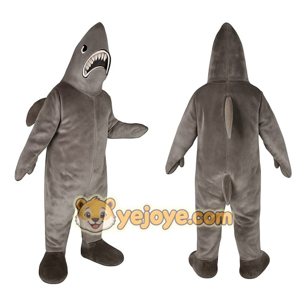 Gray Shark Mascot Costume