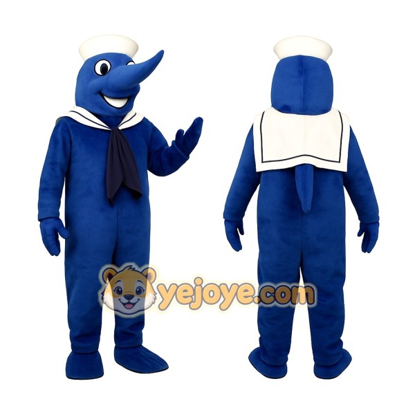 Blue Dolphin Mascot Costume