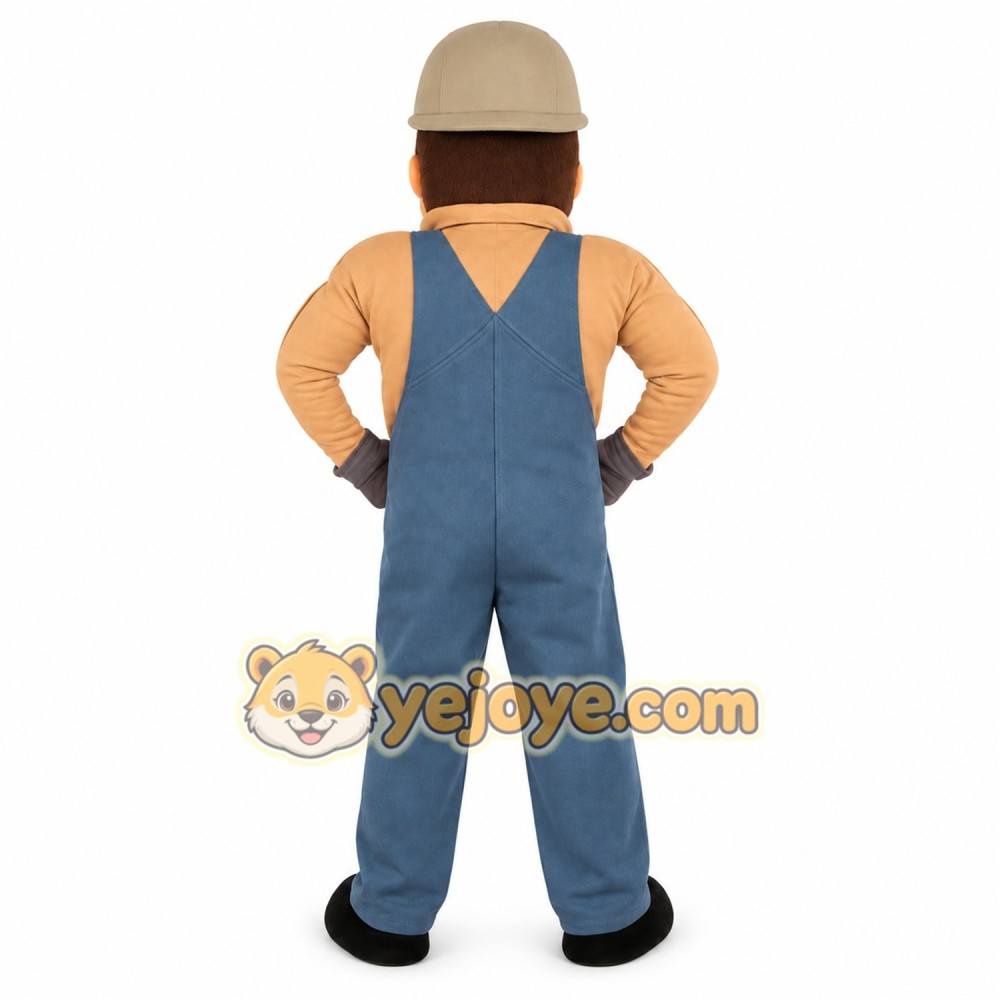 Blue Miner Mascot Costume Blue Miner Mascot Costume