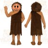 Brown Caveman Mascot Costume