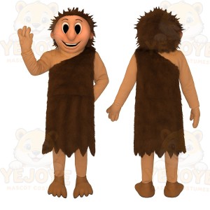 Brown Caveman Mascot Costume