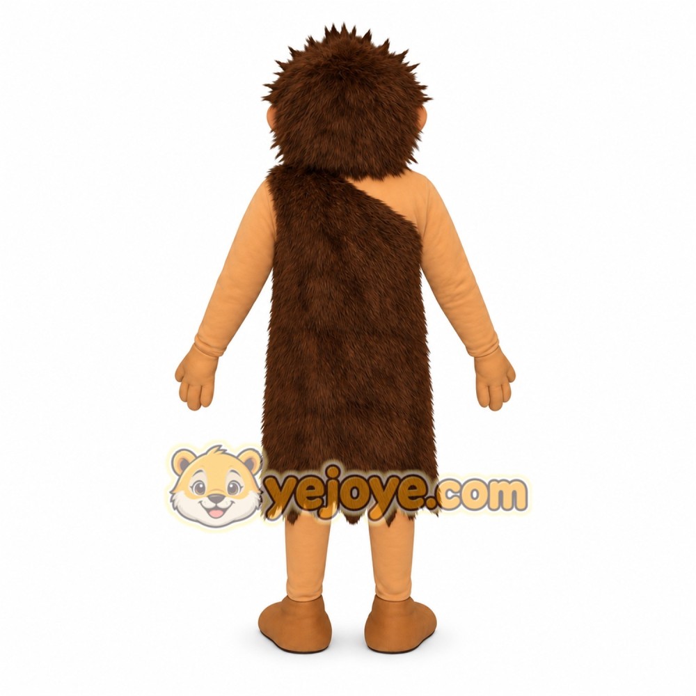 Brown Caveman Mascot Costume