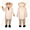 White Scientist Mascot Costume