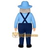 Blue Farmer Mascot Costume Blue Farmer Mascot Costume
