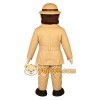 Beige Explorer Mascot Costume Beige Explorer Mascot Costume