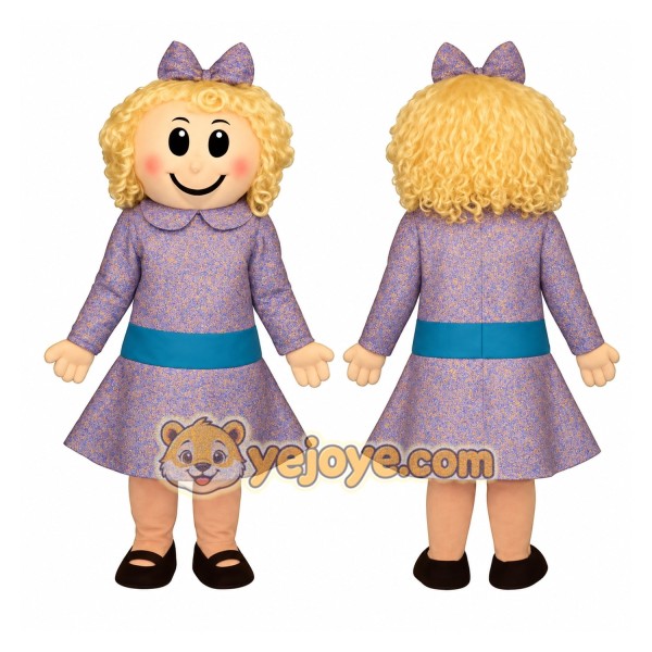 Purple Character Mascot Costume