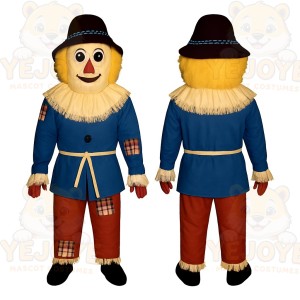 Blue Scarecrow Mascot Costume