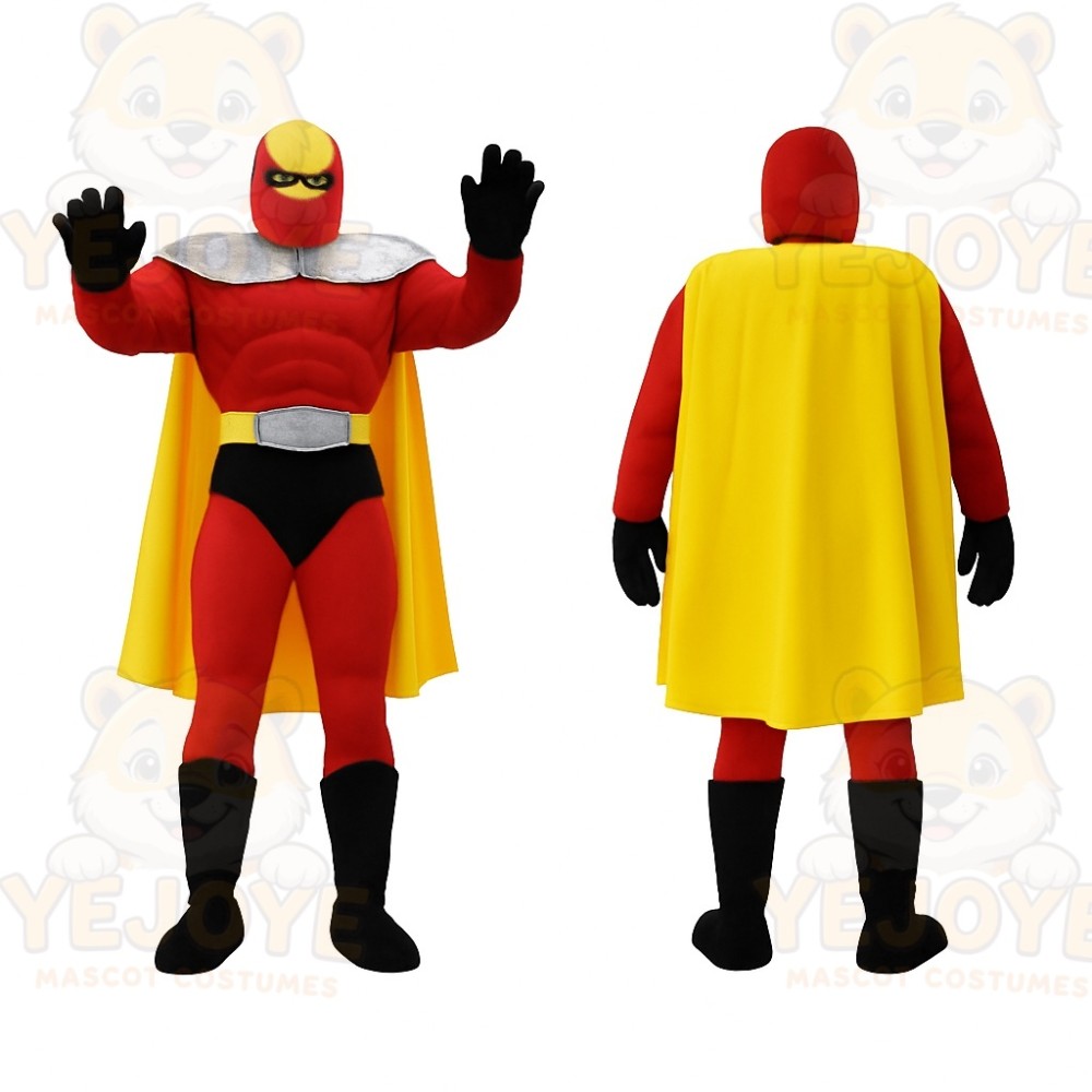 Red Superhero Mascot Costume