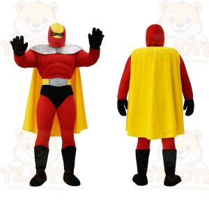 Red Superhero Mascot Costume
