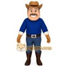 Blue Cowboy Mascot Costume Blue Cowboy Mascot Costume