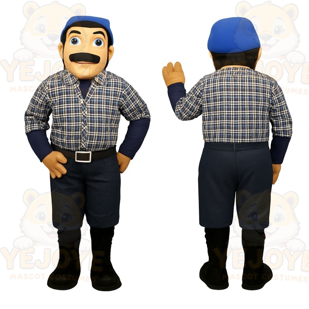 Blue Character Mascot Costume