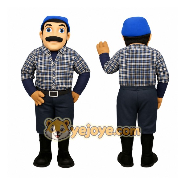 Blue Character Mascot Costume