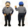 Blue Character Mascot Costume