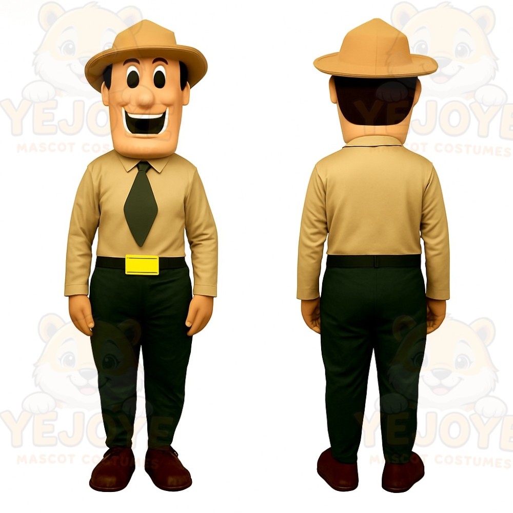 Beige Ranger Mascot Costume