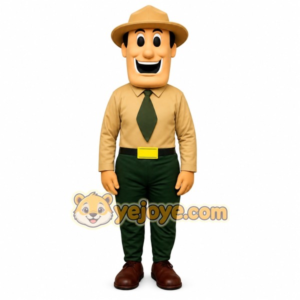 Beige Ranger Mascot Costume