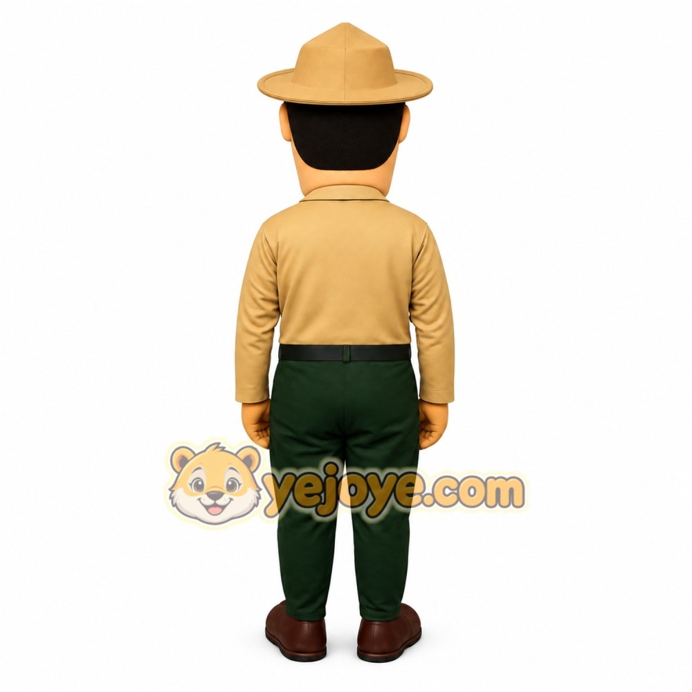 Beige Ranger Mascot Costume Beige Ranger Mascot Costume