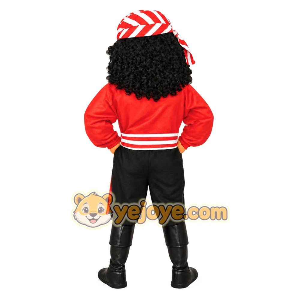 Red Pirate Mascot Costume Red Pirate Mascot Costume
