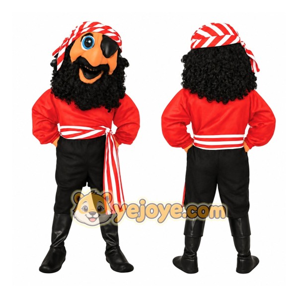 Red Pirate Mascot Costume