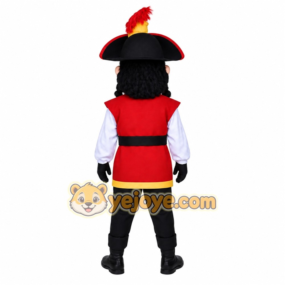 Red Pirate Mascot Costume Red Pirate Mascot Costume