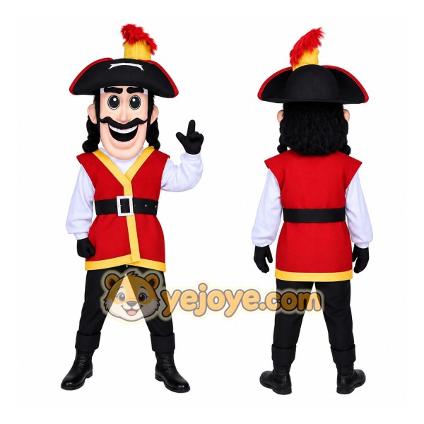 Red Pirate Mascot Costume