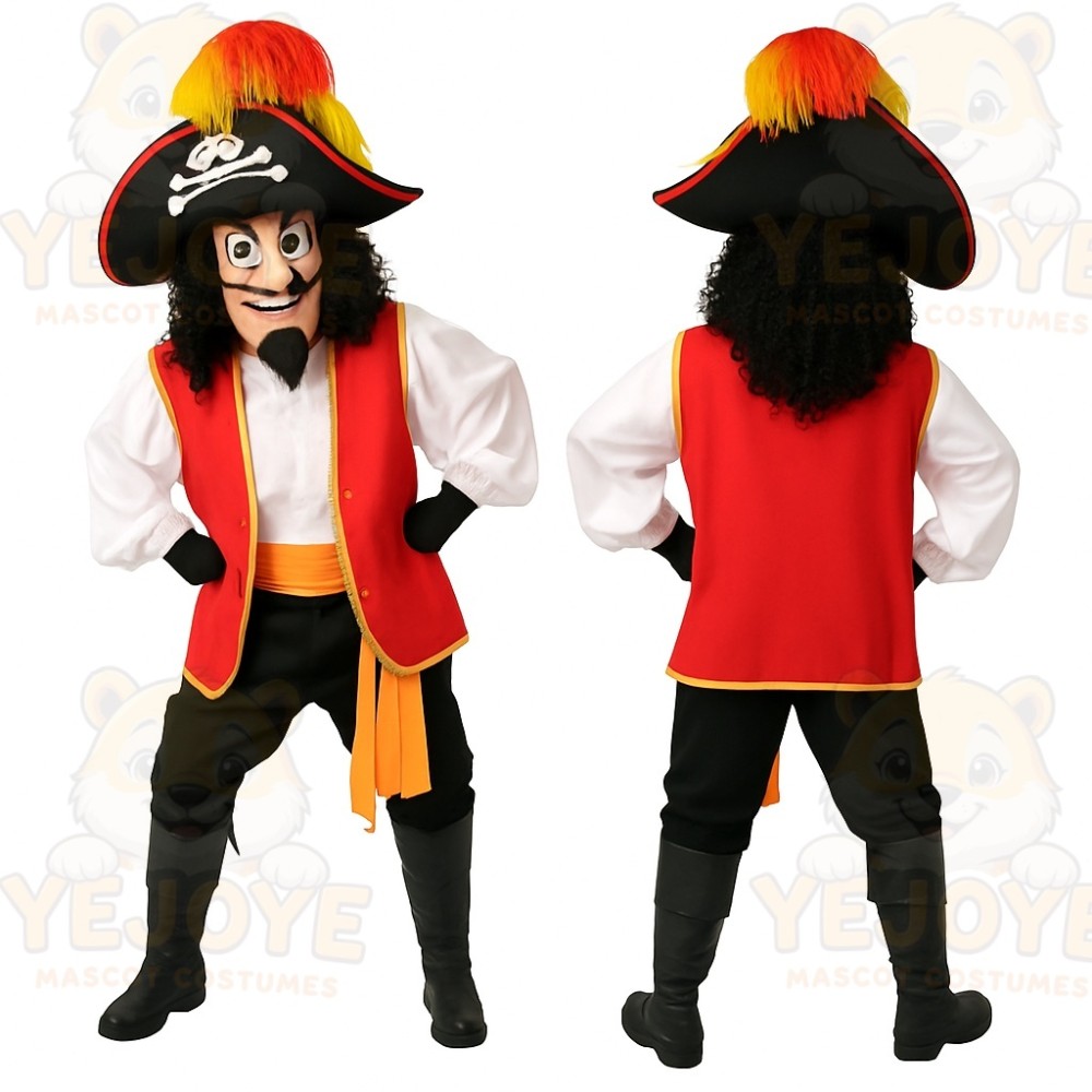 Red Pirate Mascot Costume