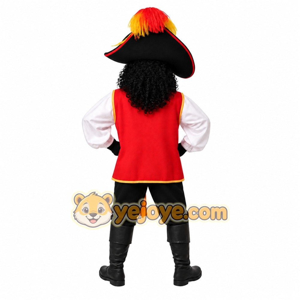 Red Pirate Mascot Costume Red Pirate Mascot Costume