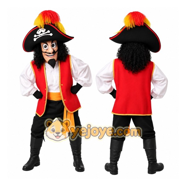 Red Pirate Mascot Costume