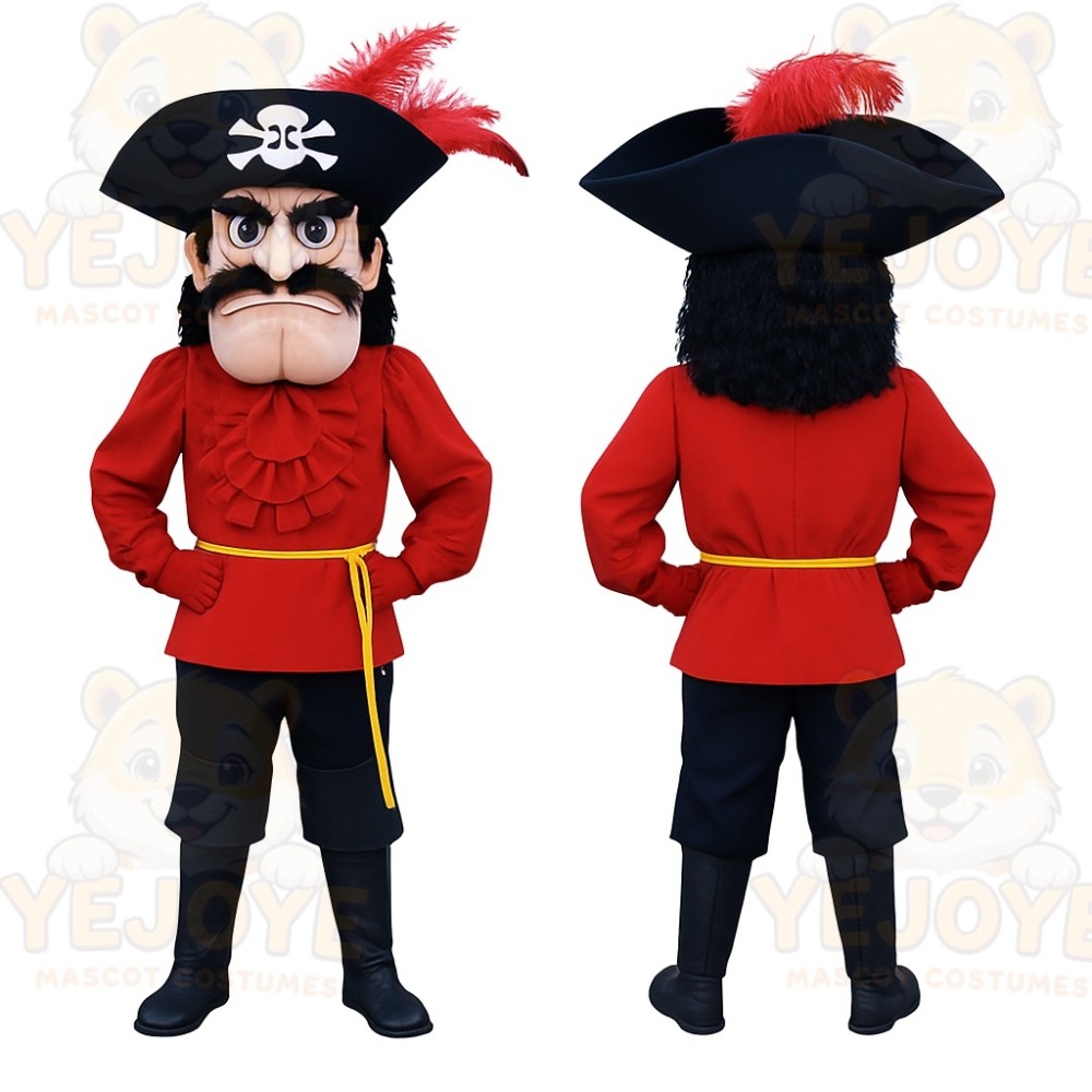 Red Pirate Mascot Costume