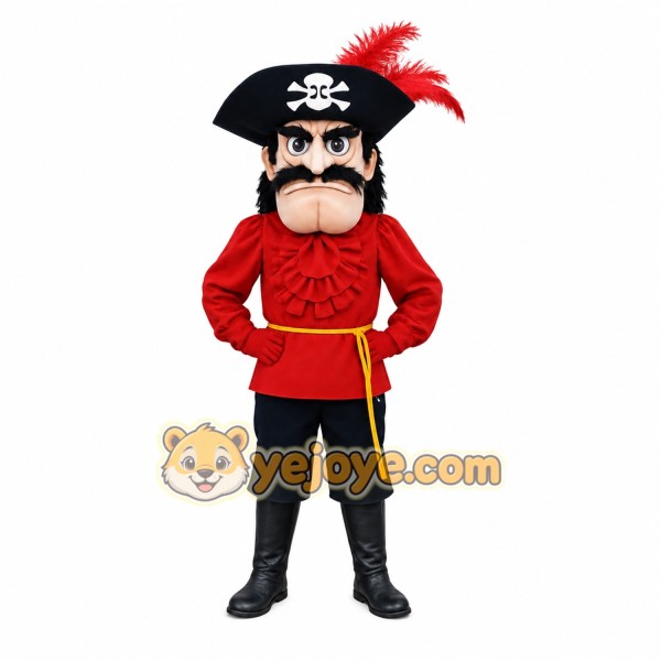 Red Pirate Mascot Costume