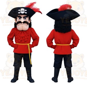 Red Pirate Mascot Costume