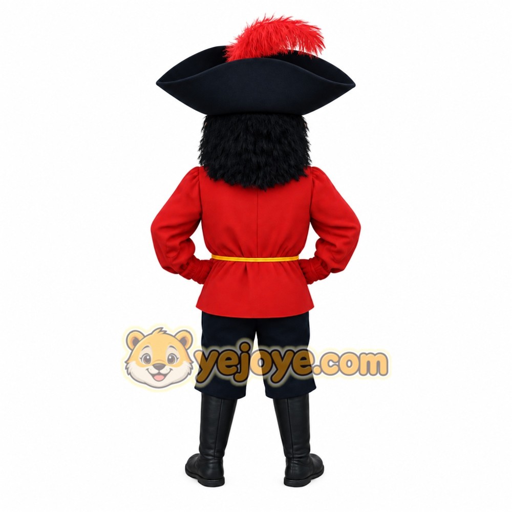 Red Pirate Mascot Costume Red Pirate Mascot Costume