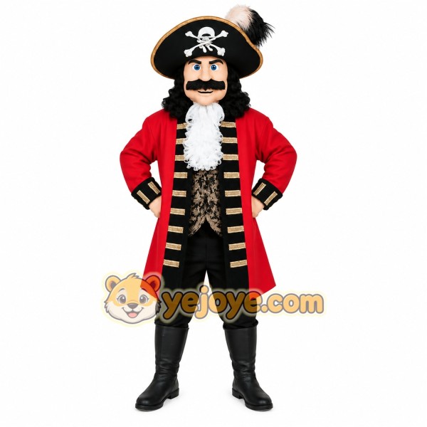 Red Pirate Mascot Costume