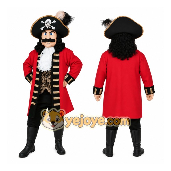 Red Pirate Mascot Costume
