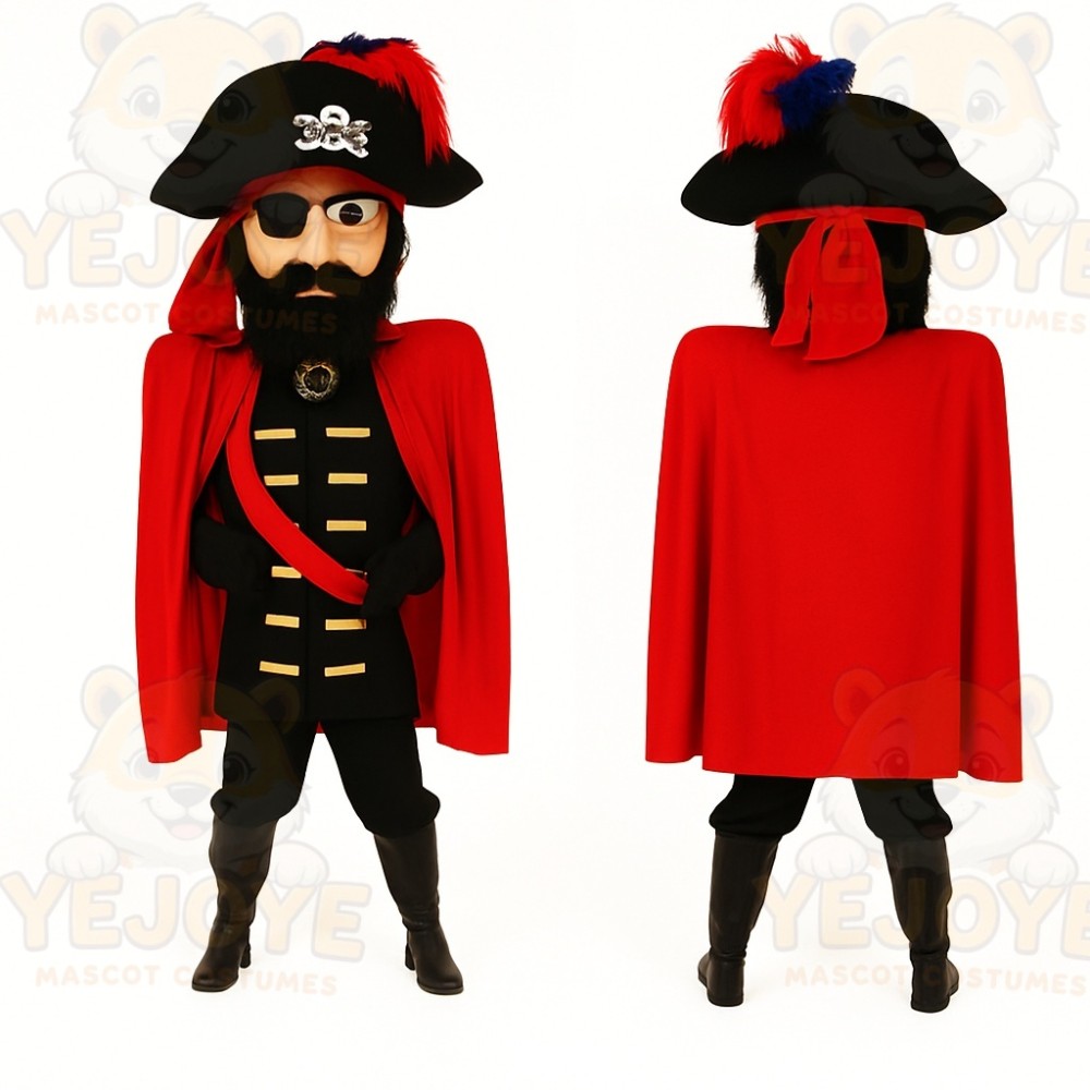 Red Pirate Mascot Costume