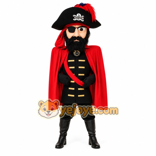 Red Pirate Mascot Costume