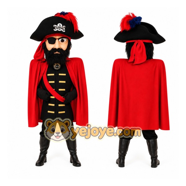 Red Pirate Mascot Costume