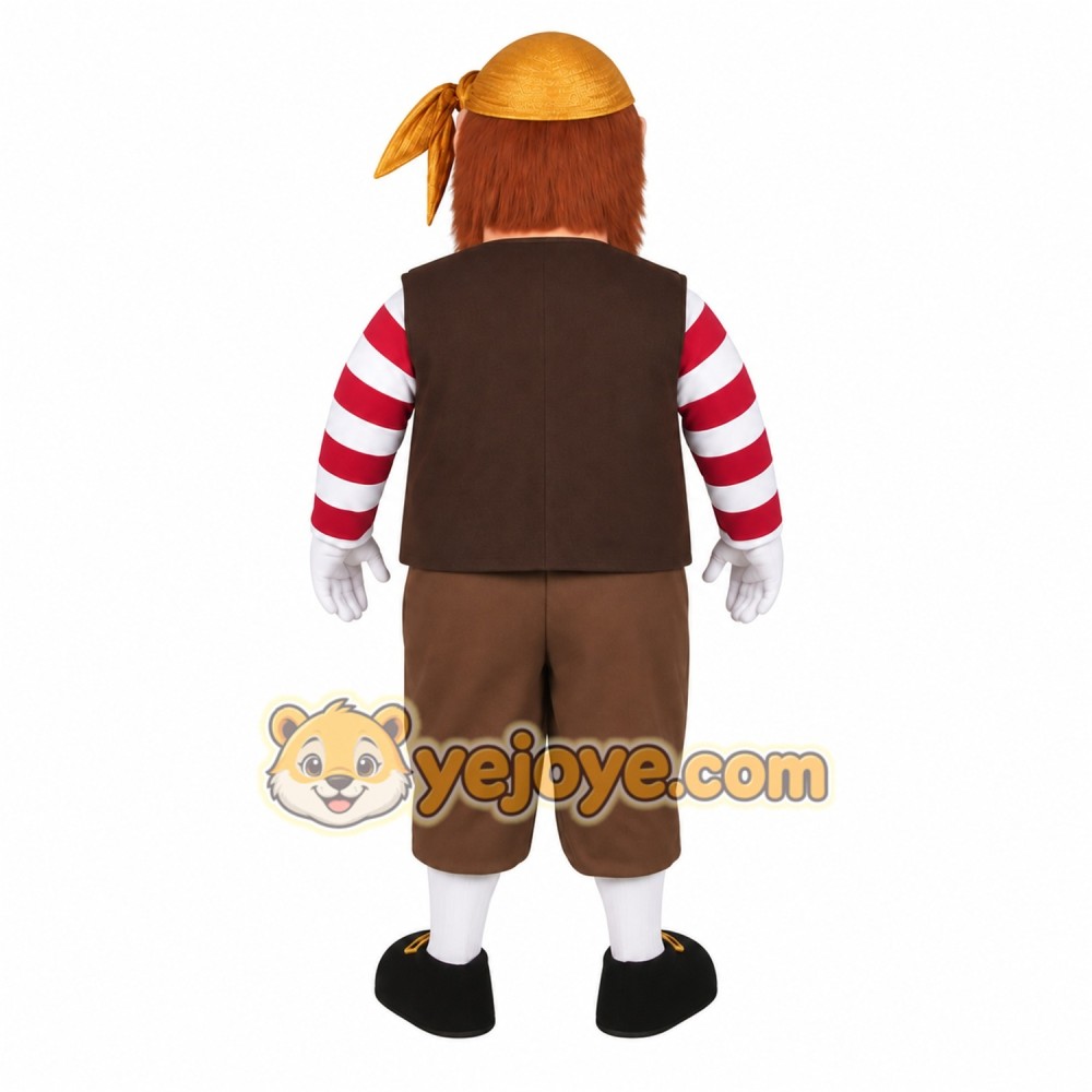 Brown Pirate Mascot Costume