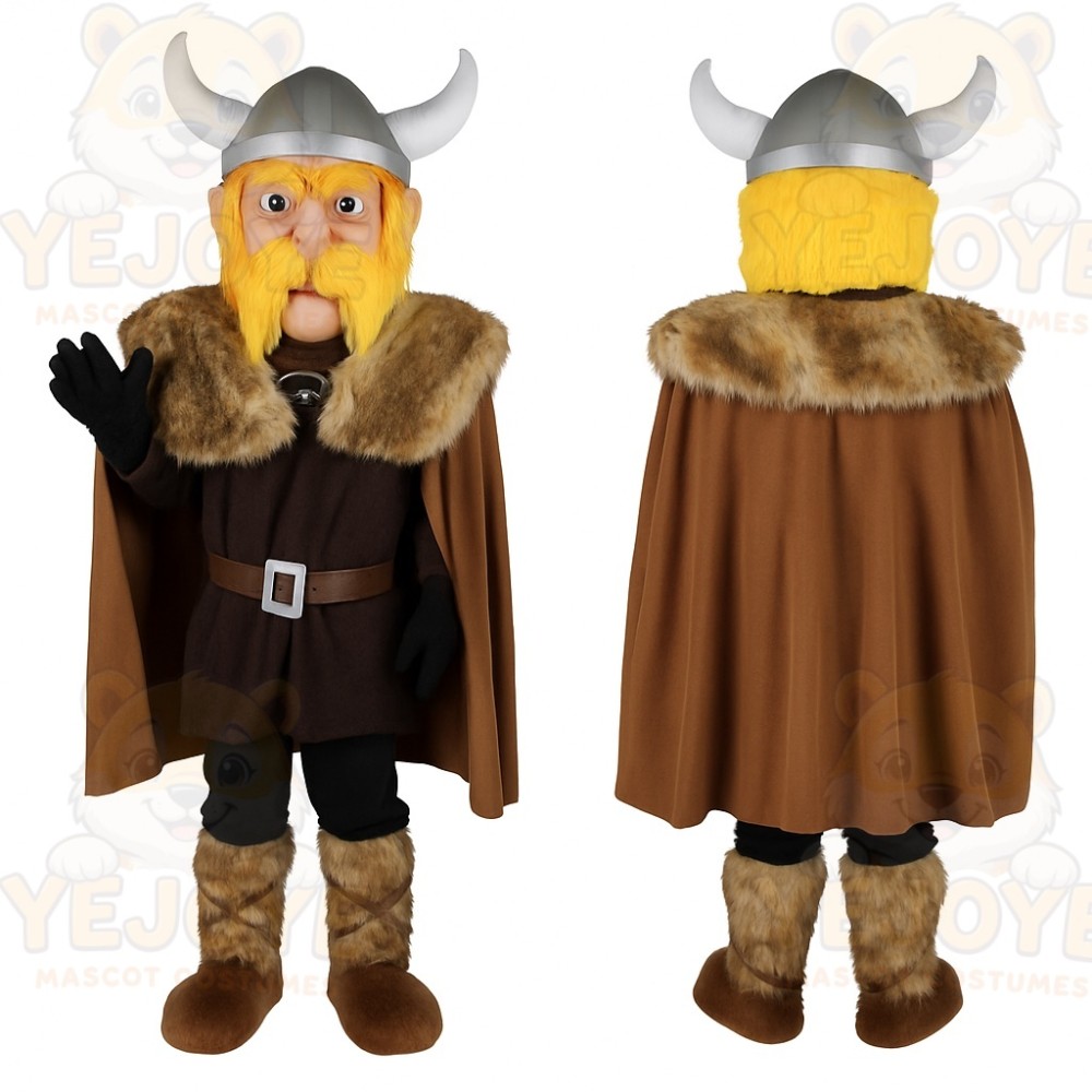 Brown Viking Mascot Costume