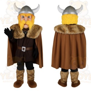 Brown Viking Mascot Costume