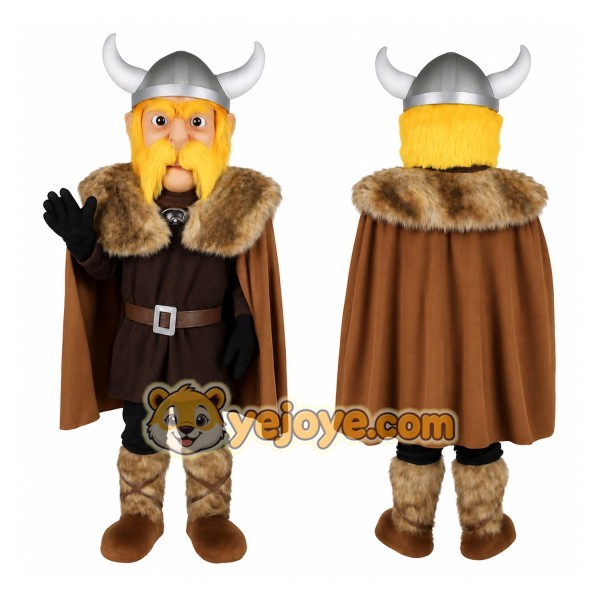 Brown Viking Mascot Costume