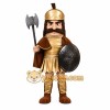 Brown Warrior Mascot Costume Brown Warrior Mascot Costume