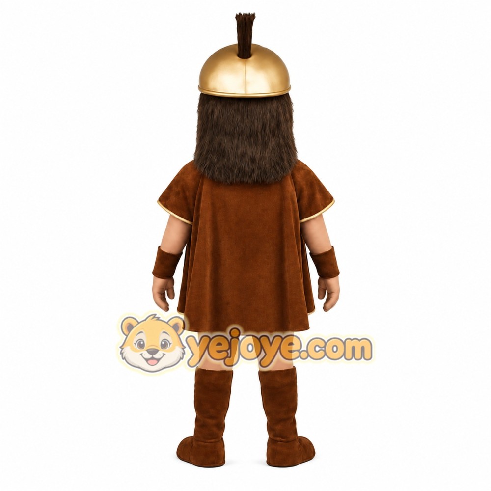 Brown Warrior Mascot Costume Brown Warrior Mascot Costume